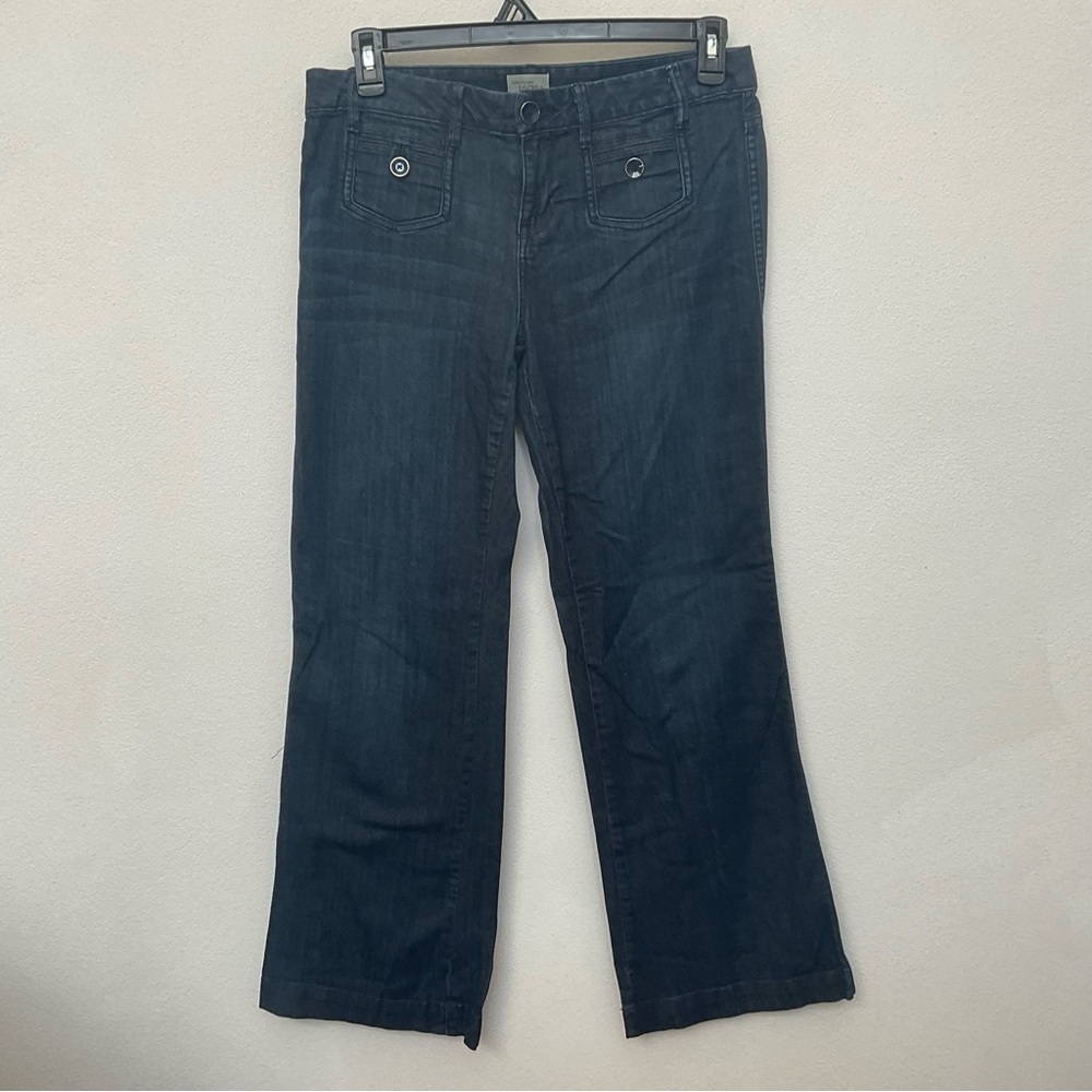 Gap Dark Wash Curvy Trouser Jeans Size 10/30R Front Pockets Career Work